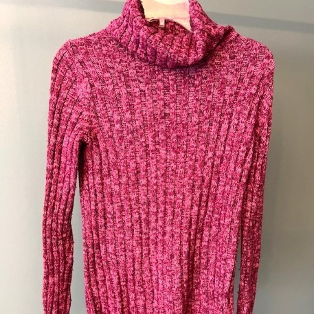 Pink turtleneck sweater